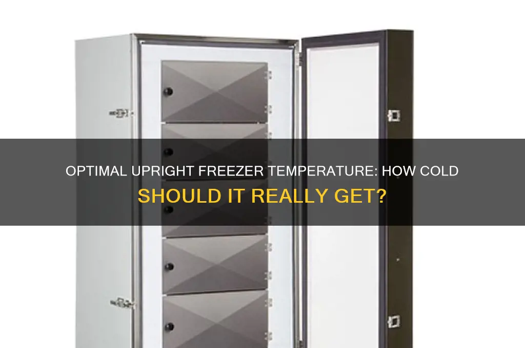 how cold should an upright freezer get