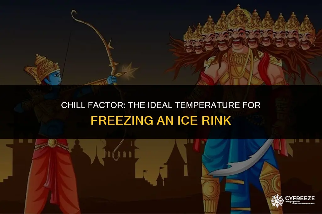 how cold to freeze ice rink