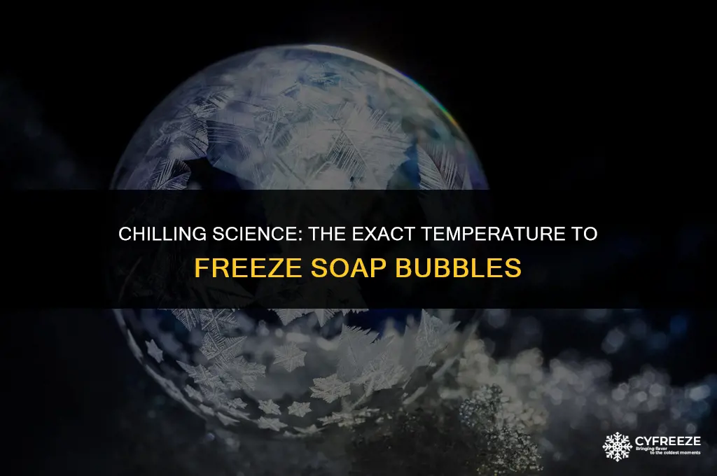 how cold to make bubbles freeze