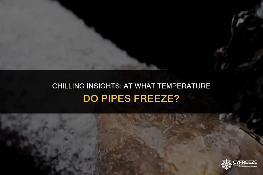 how cold to make pipes freeze