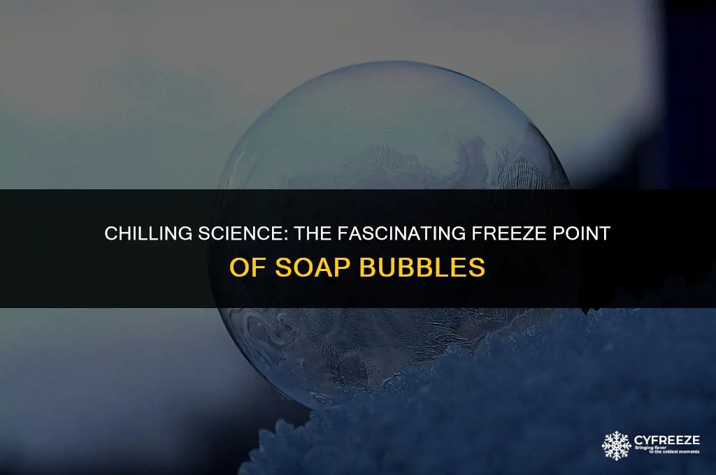 how cold will bubbles freeze