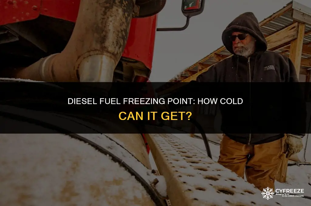 how cold will diesel fuel freeze