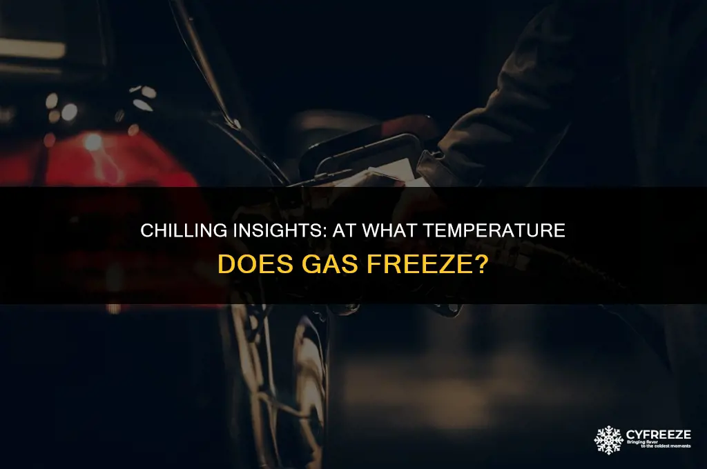 how cold will gas freezes