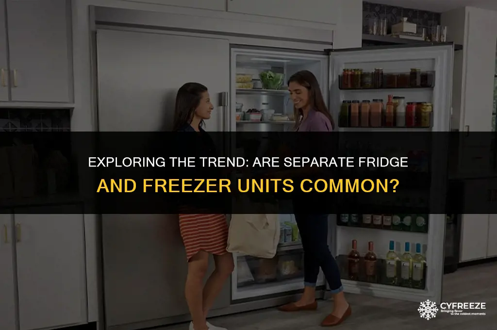 how common is it to separate fridge from freezer