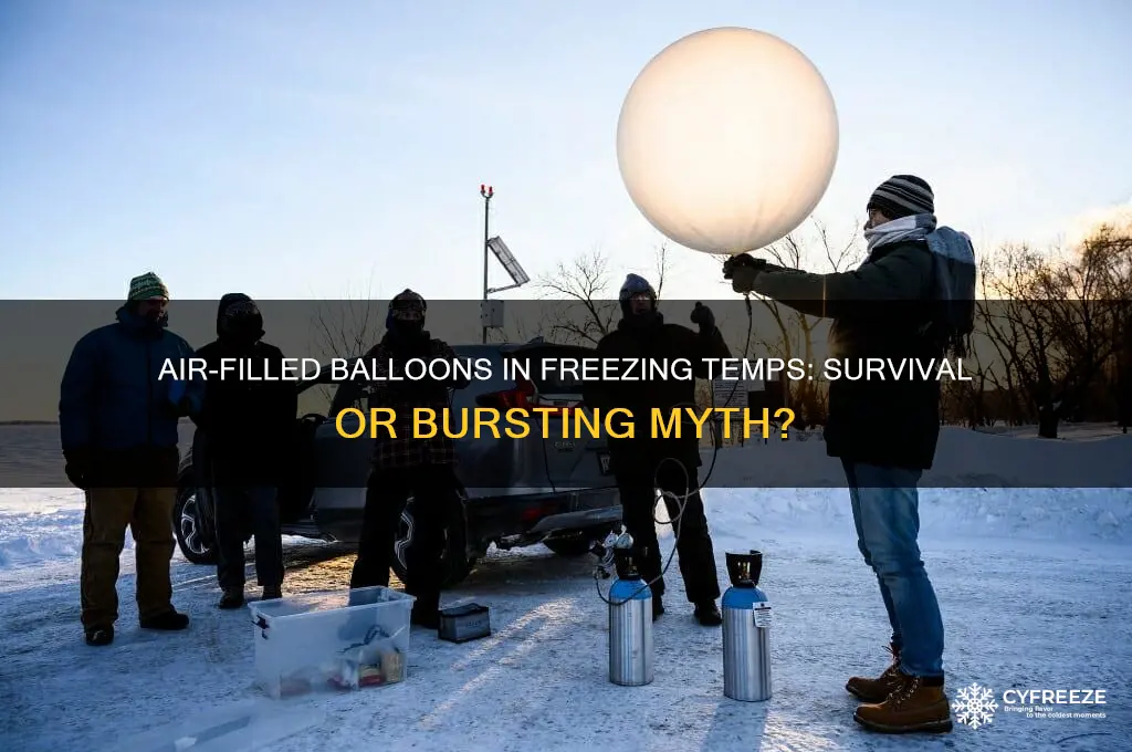 how do air filled balloons hold up in freezing temperatures
