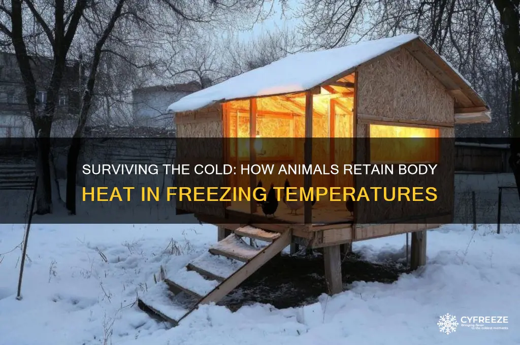 how do animals retain body heat in freezing temperatures
