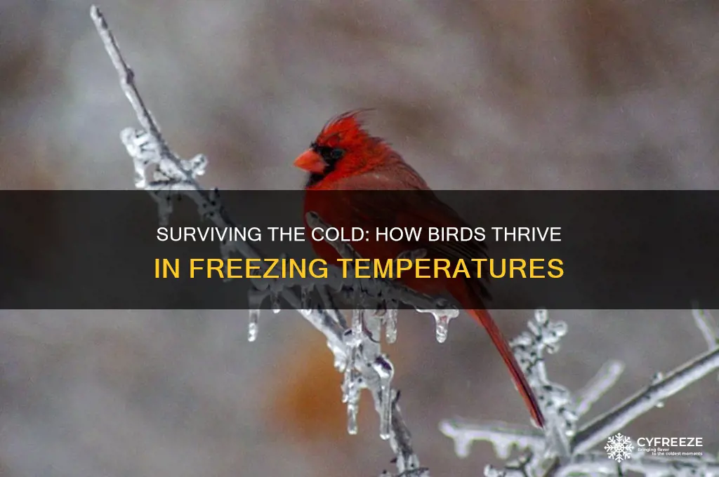 how do birds stay alive in freezing temperatures
