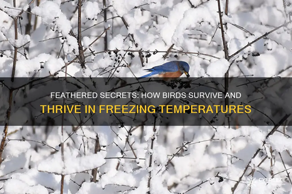 how do birds stay warm in freezing temperatures