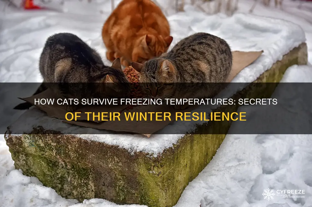 how do cats survive freezing temperatures