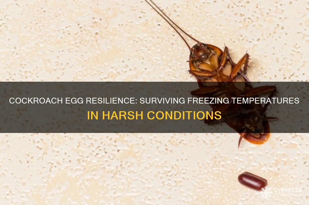 how do cockroach eggs survive freezing temperatures