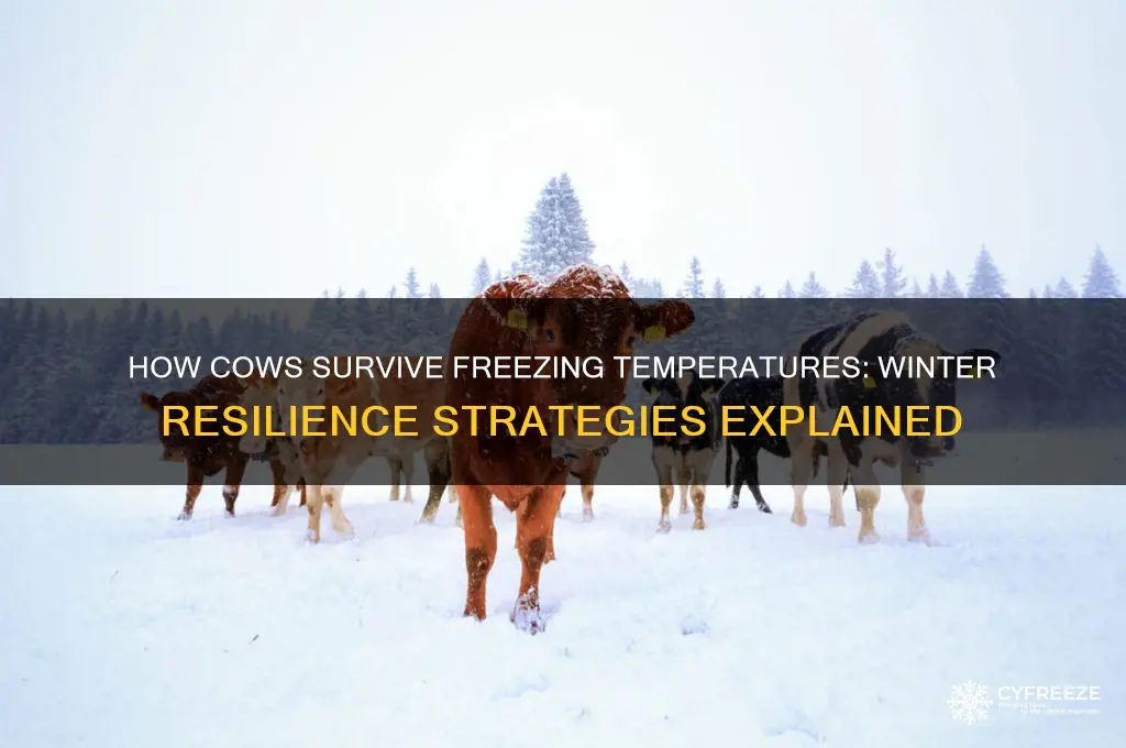 how do cows survive freezing temperatures