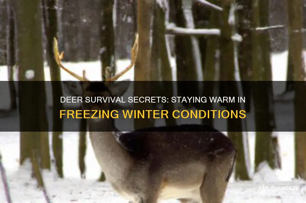 how do deer stay warm in freezing temperatures