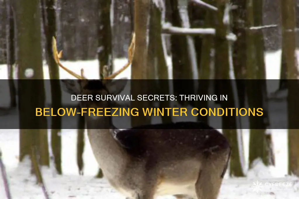 how do deer survive below freezing temperatures