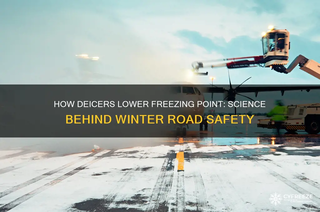 how do deicers lower freezing point