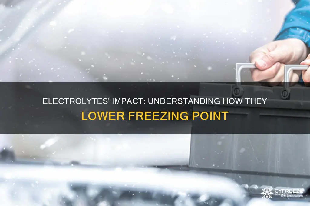 how do electrolytes lowering freezing point
