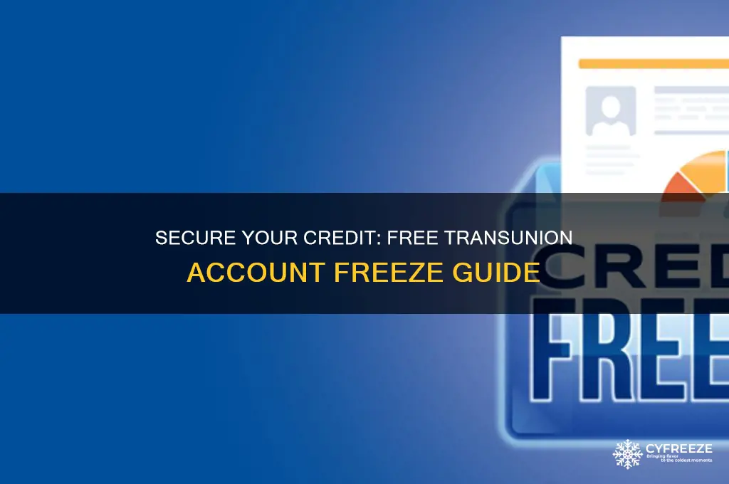 how do get a free transunion account to freeze