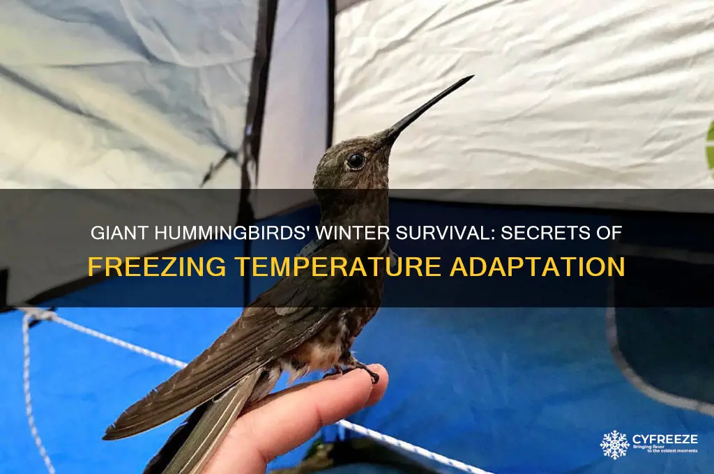how do giant hummingbirds survive freezing temperatures