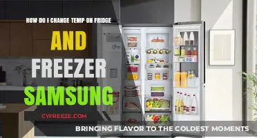 Samsung Fridge and Freezer Temperature Adjustment Guide