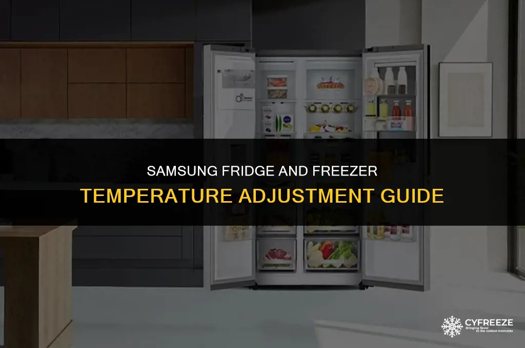 how do i change temp on fridge and freezer samsung