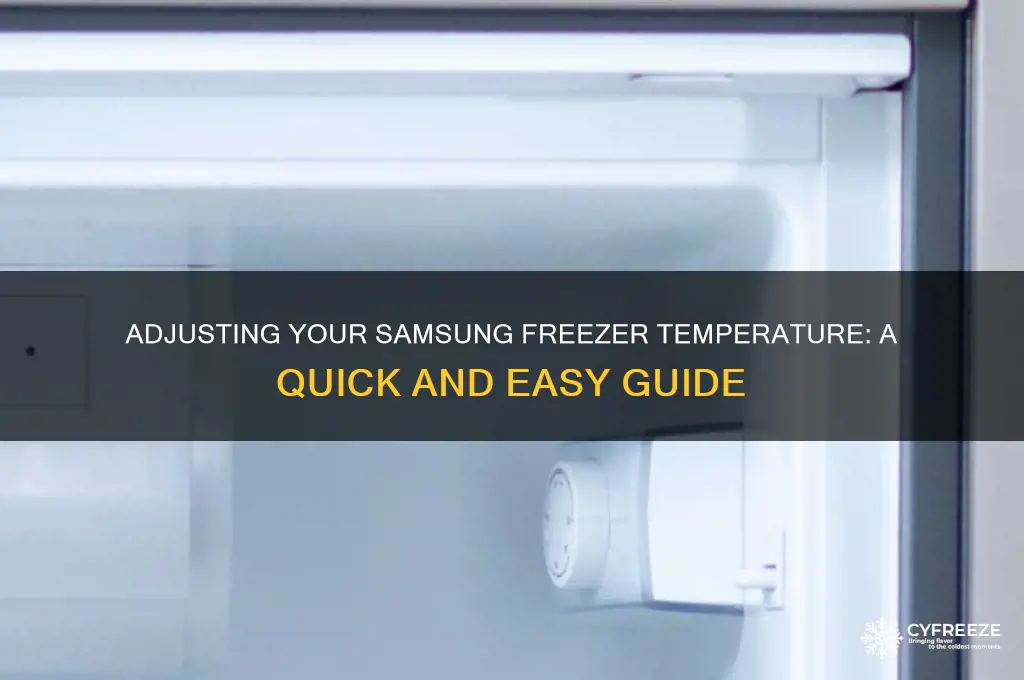 how do i change the freezer temperature samsung