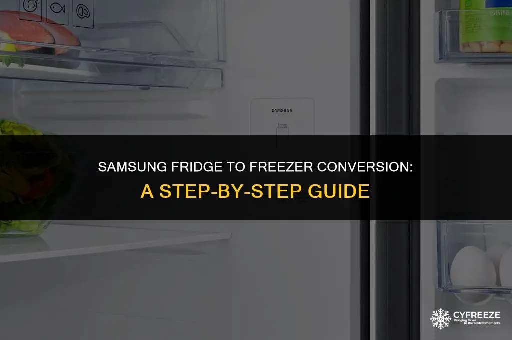 how do i convert my samsung fridge to freezer