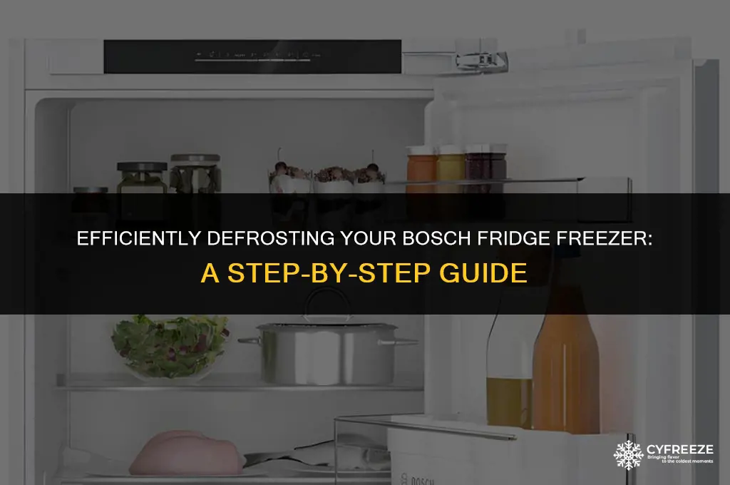 how do i defrost my bosch fridge freezer