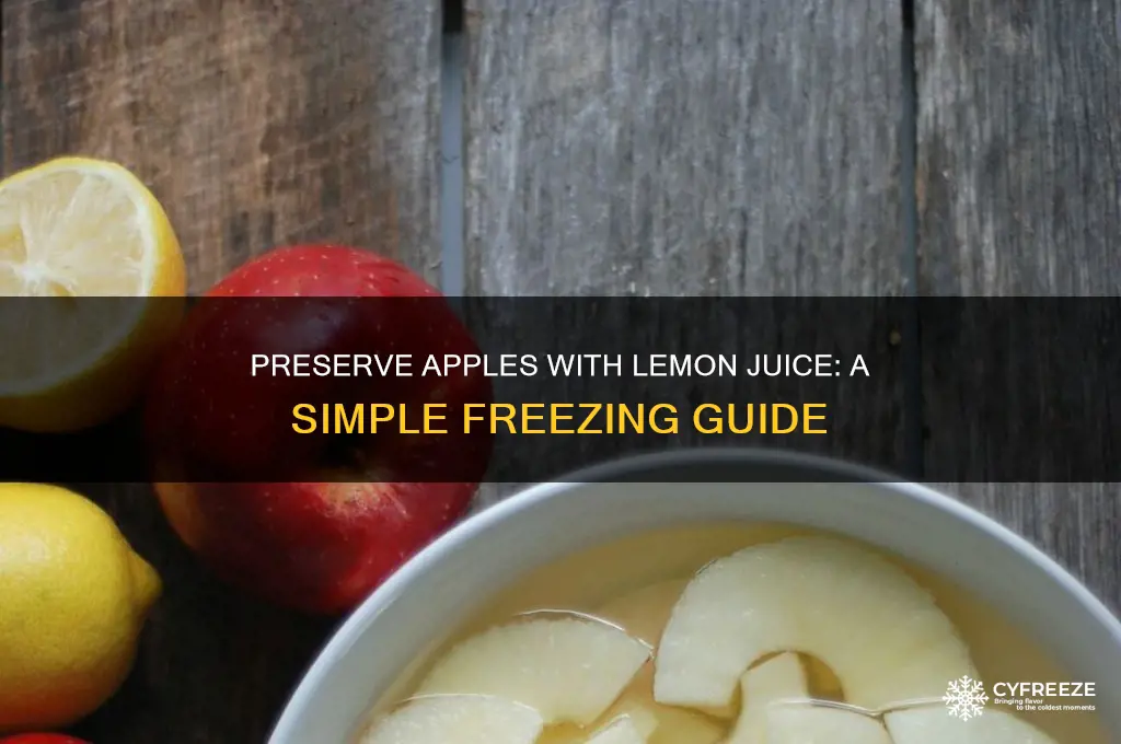 how do i freeze apples using lemon juice