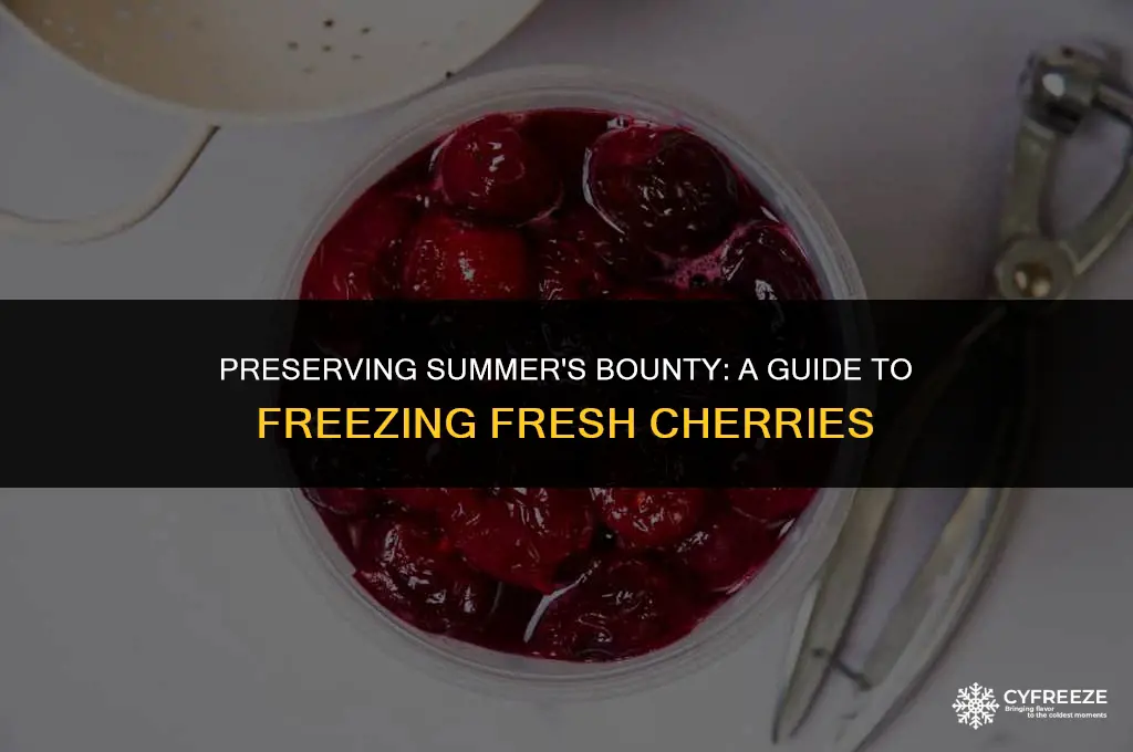 how do i freeze fresh cherries