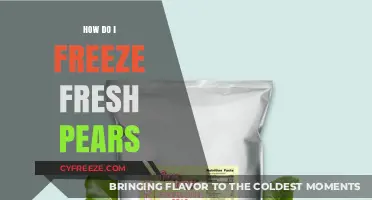 Preserving Perfection: A Simple Guide to Freezing Fresh Pears