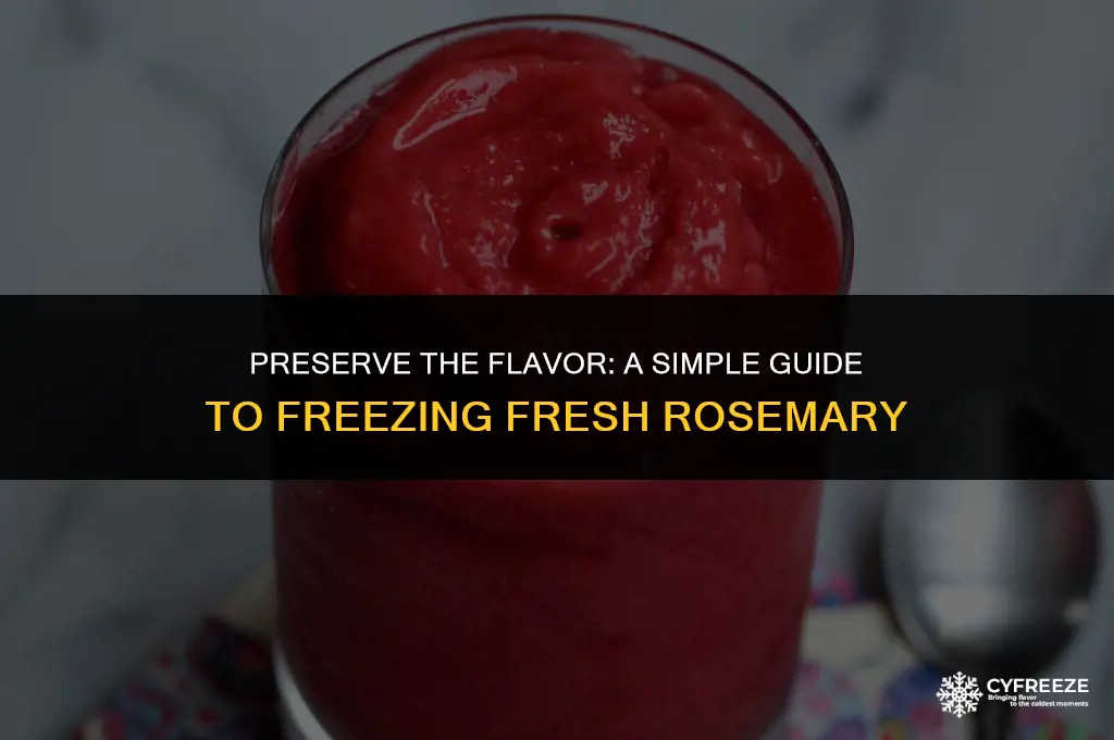 how do i freeze fresh rosemary