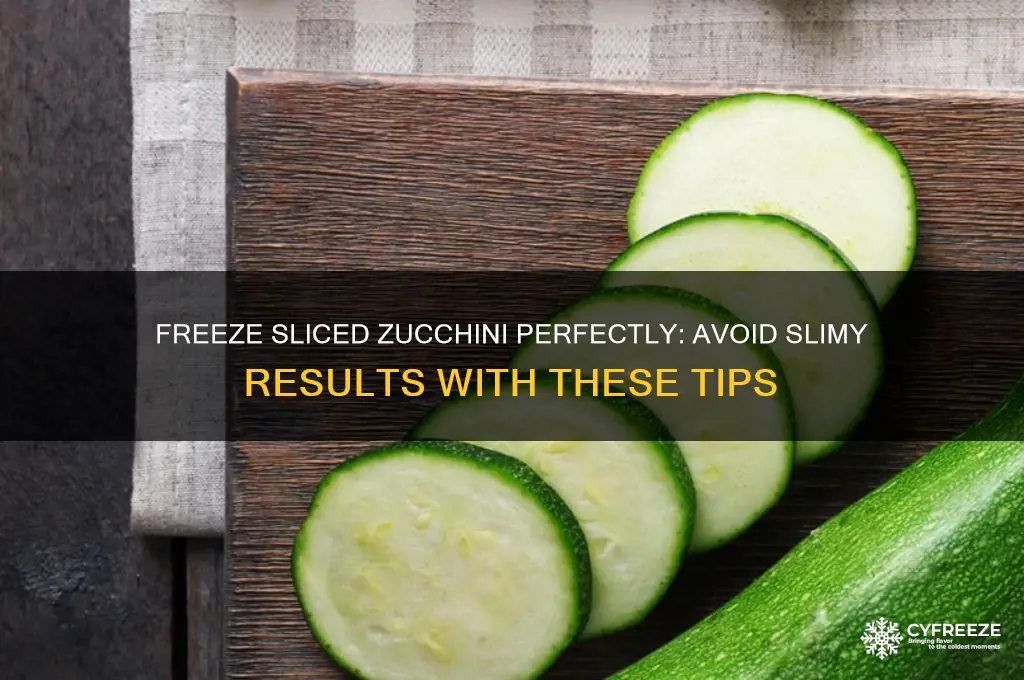 how do i freeze sliced zucchini without it getting slimy