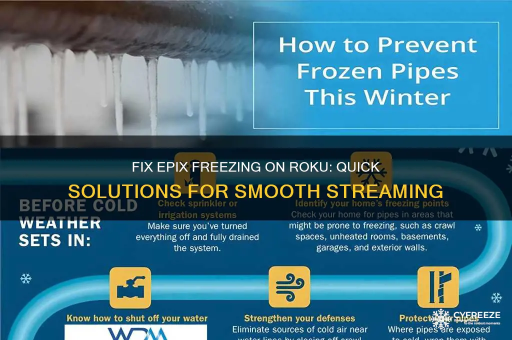 how do i get epix to stop freezing on roku