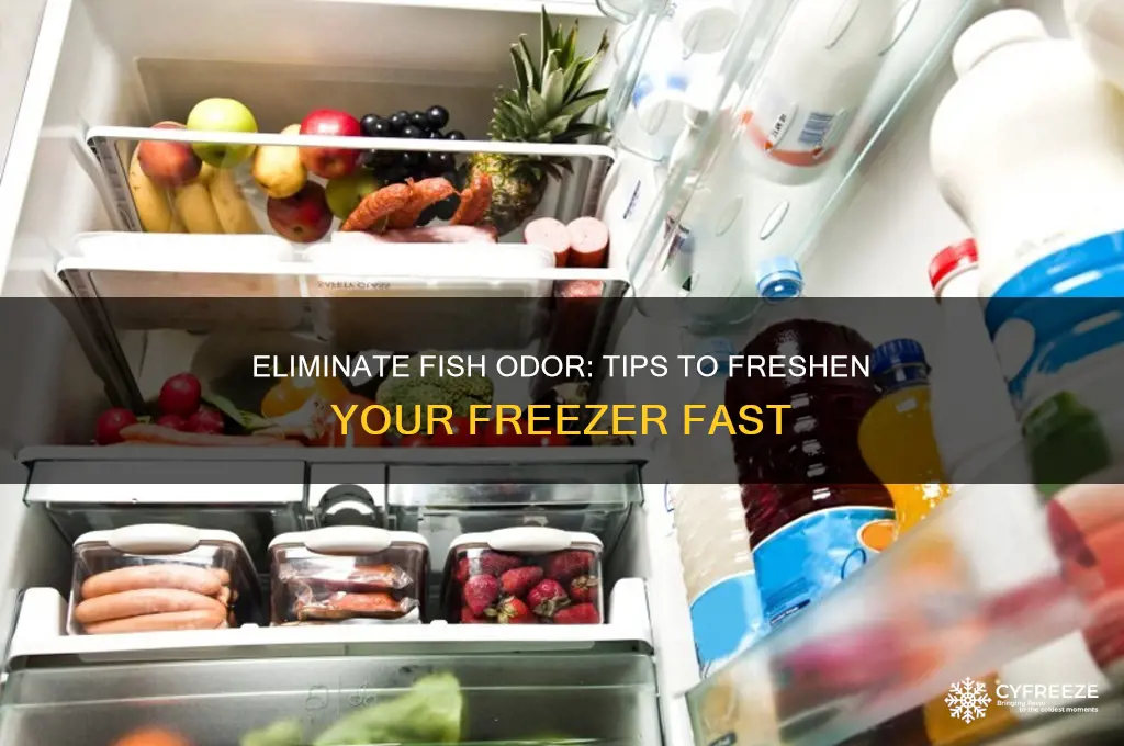 how do i get fish smeel freezer
