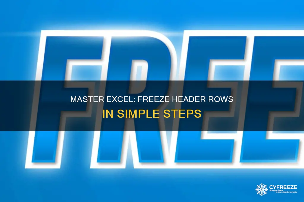 how do i get my excel header to freeze