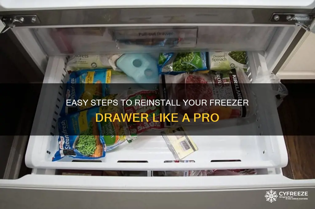 how do i get my freezer drawer back in