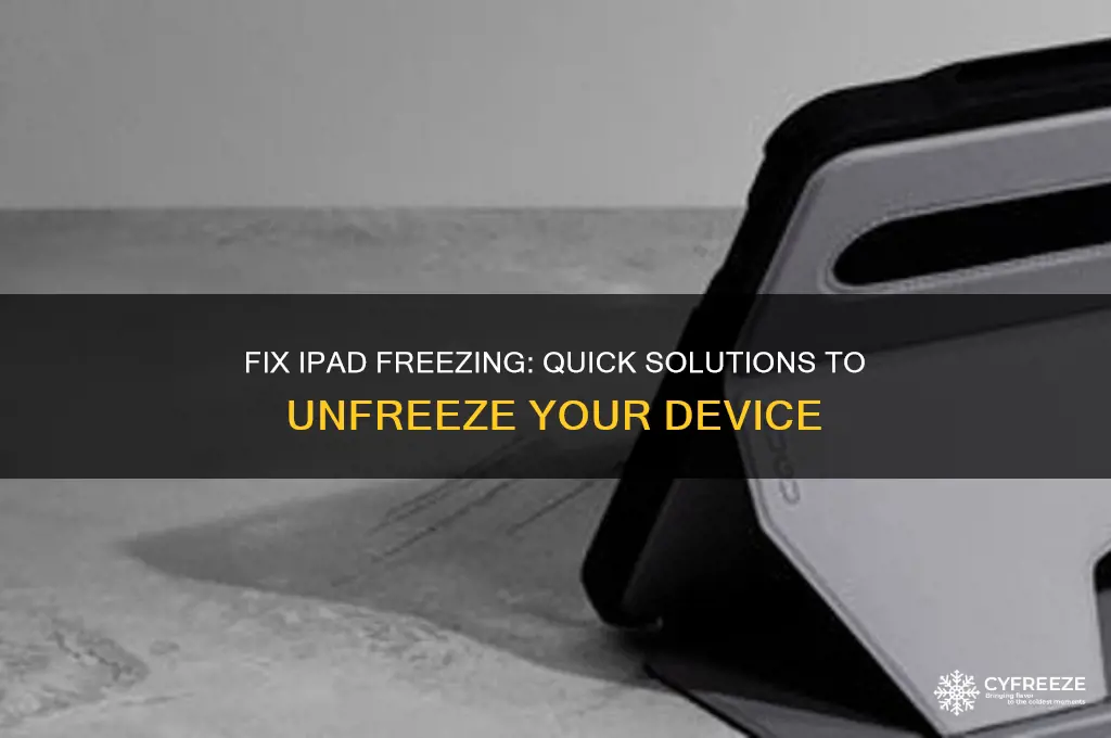 how do i get my ipad to stop freezing