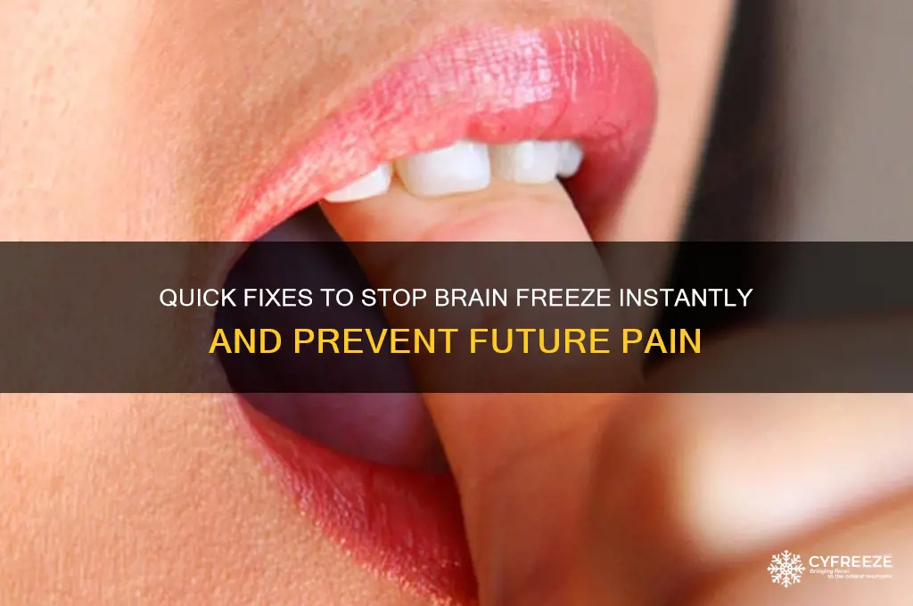 how do i get rid of brain freeze
