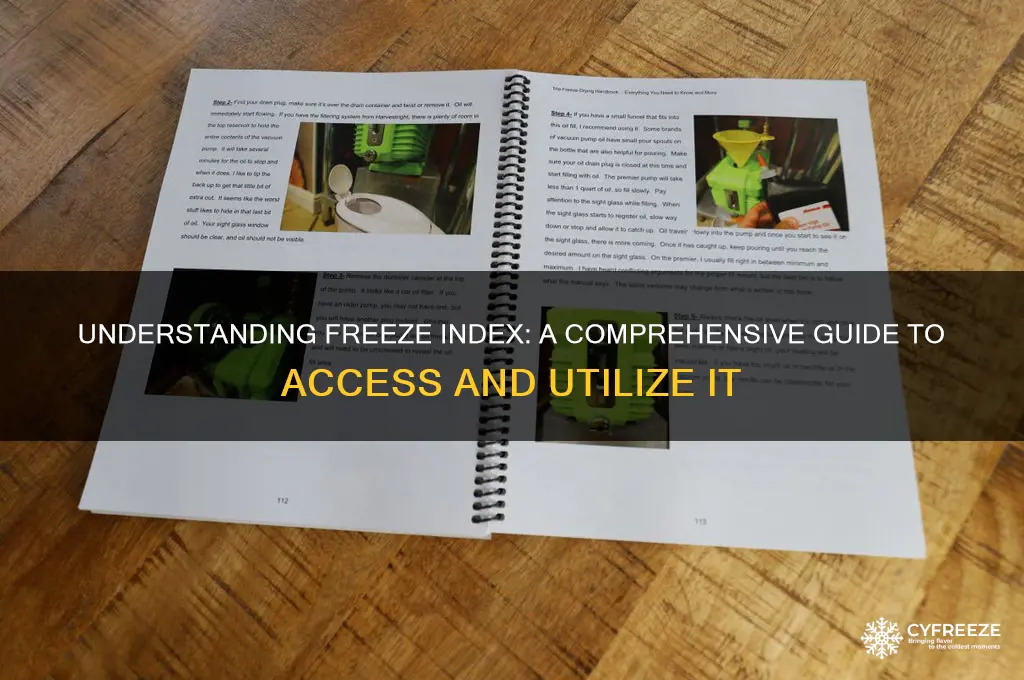 how do i get the freeze index