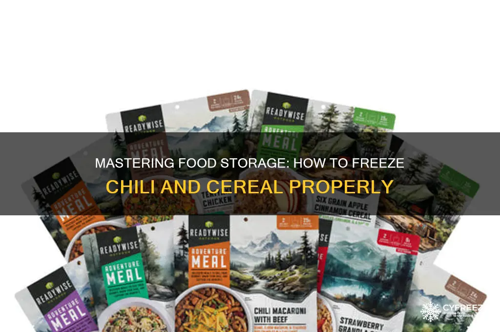 how do i get to freeze chili or cereal