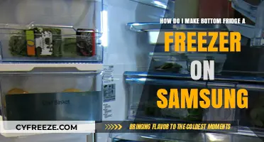 Convert Your Samsung Bottom Fridge to a Freezer: A Simple Guide