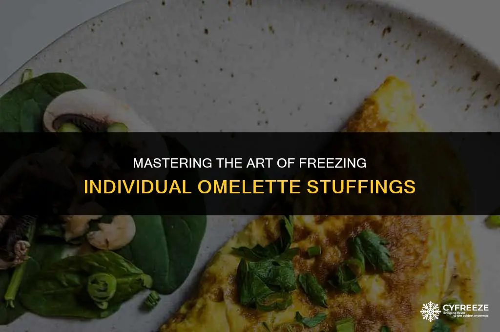 how do i make indivdual omelete stuffings and freeze them