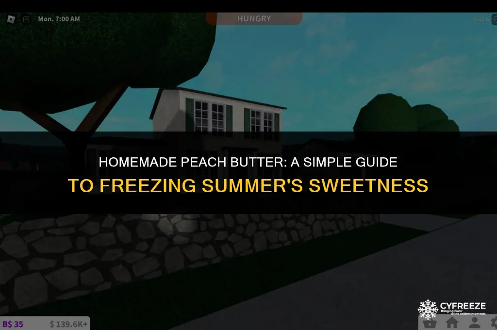 how do i make peach butter to freeze
