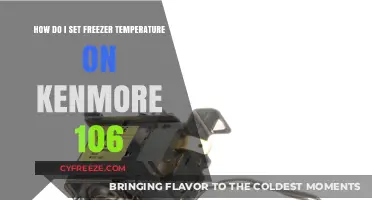 Setting the Freezer Temperature on Your Kenmore 106 Model