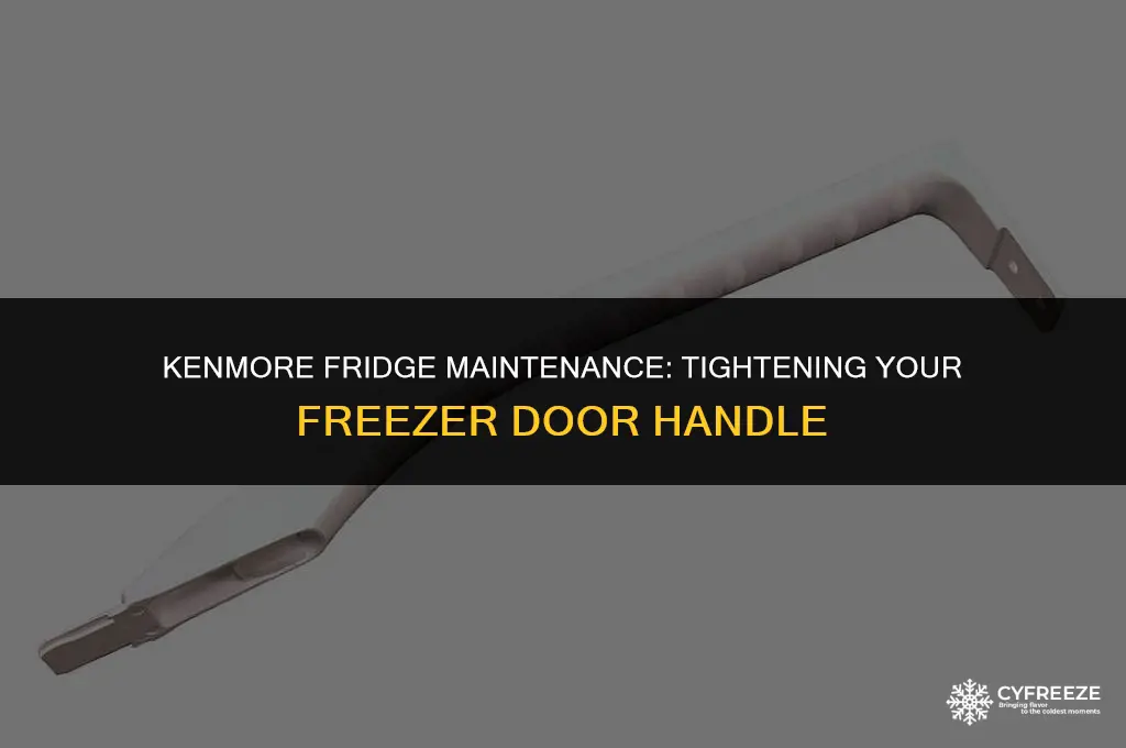 how do i tightn the freezer door handle kenmore fridge