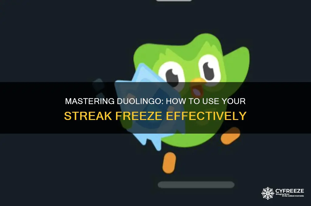 how do i use my streak freeze on duolingo