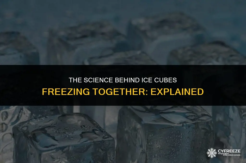 how do ice cubes freeze toether