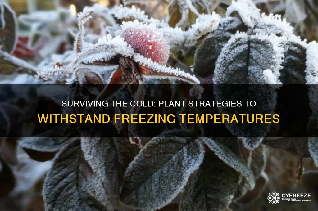 how do plants accomodate for freezing temperatures