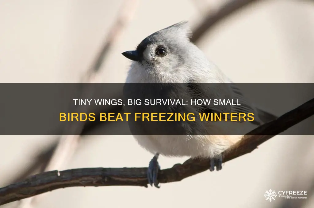 how do small birds survive freezing temperatures