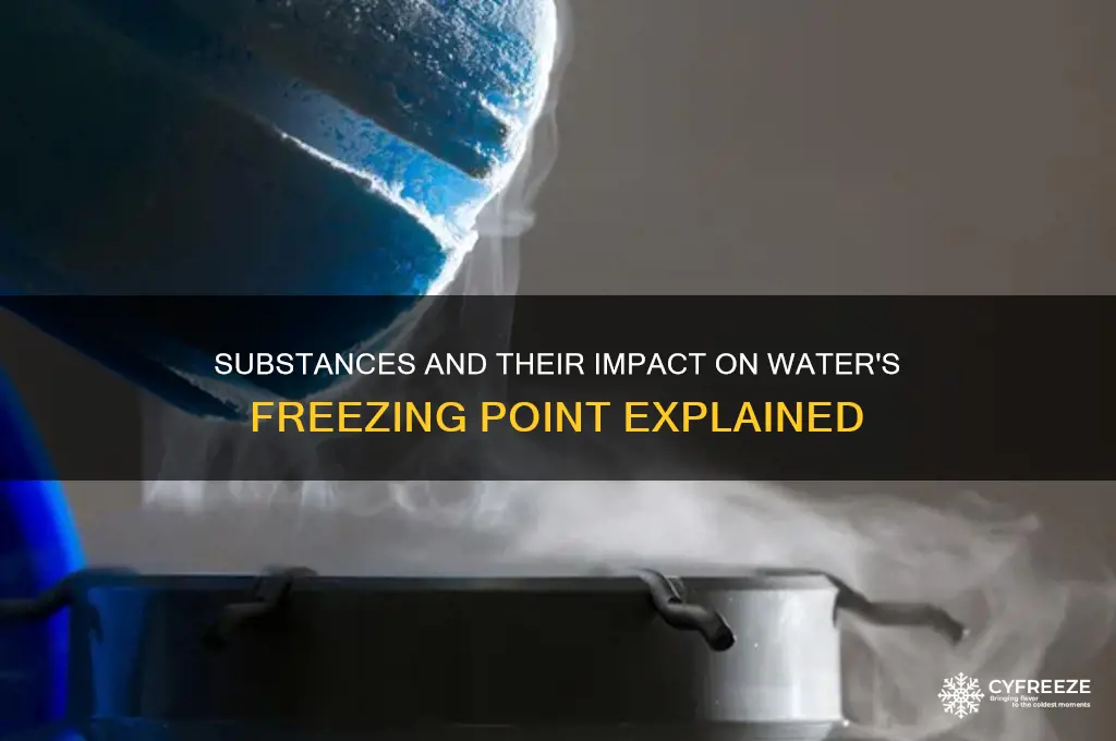 how do substances affect waters freezing point