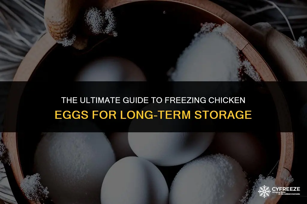 how do you freeze chicken eggs